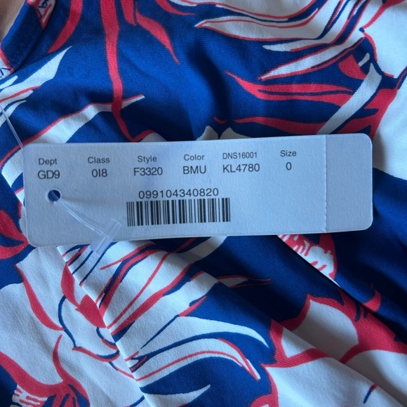 J. Crew One Piece Swim Suit Adjustable Straps Floral Red White Blue Sz 0 NEW - Picture 4 of 4